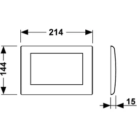 TECE TECEplanus WC-Betätigungsplatte für Einmengentechnik