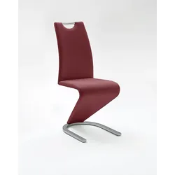 2er Set Designstuhl Amado - Kunstleder Bordeaux