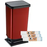 Rotho Mülleimer Paso Set 40 l rot 3 St.