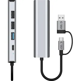 TECH-PROTECT USB-C Adapter 5-in-1 Grau