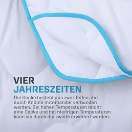 BestLivings 4-Jahreszeiten-Decke 240 x 260 cm Weiß