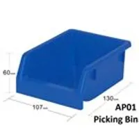 Dazikemo 20-er Set Kunststoff Stapelbox blau