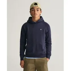 Gant Unisex für Kinder. 906878 Kapuzenpulli Shield Teens navy (16años= 176cm), Lässig, Baumwolle, Langarm, Marine, Kinderbekleidung
