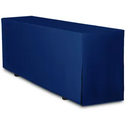 TexDeko Hussen Bierzeltgarnituren gepolstert 5TLG Set Festzeltgarnituren Bierbankhussen Premium (220x50cm, Blau)