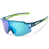 ROCKBROS Fahrradbrille mit UV-Schutz und Korrektureinsatz Blau