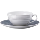 Rosenthal Tasse TAC Gropius Stripes 2.0 Teetasse 2tlg, Porzellan weiß