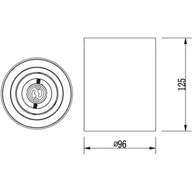 Trio Deckenleuchte Cookie Weiß matt 125 mm x 96 mm x 96 mm