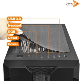 dcl24.de dcl24 AMD Gaming PC Ryzen 5 7600X, AMD Radeon RX7700XT 12GB - 1000GB SSD, 32GB DDR5, Gamer PC mit 6x5.3 GHz, Gaming Tower mit WLAN, Windows 11 Pro