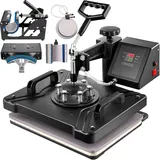 Vevor Transferpresse 6 in 1 Heißpresse Maschine 38 x 30 cm T-Shirt Presse Maschine Hitzepresse Maschine DIY Heißpresse mit Digitaler LED-Temperatur-