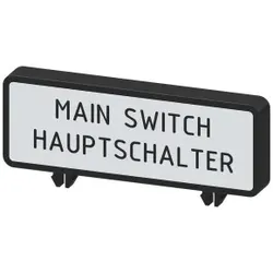 Siemens 3LD92861A Zusatzschild, Deutsch/Englisch, 47mmx17mm, Zubehör  - 10 Stück