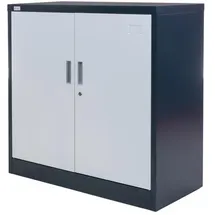 Jet-Line KIEW Aktenschrank 90 x 40 x 90 cm weiss-dunkelgrau