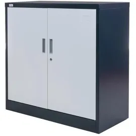Jet-Line KIEW Aktenschrank 90 x 40 x 90 cm weiss-dunkelgrau