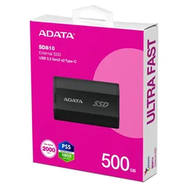 A-Data SD810 500 GB USB Typ-C 3.2 Gen 2x2 Schwarz SD810-500G-CBK