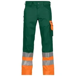 Omaha Warnschutzhose, flaschengrün/neonorange, Schrittlänge Standard, Größe 53 - flaschengrün - 53