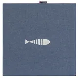 David Fussenegger Sitzkissen Porto 'Sardines' 40 x 40 cm Marine/Blau