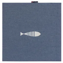 David Fussenegger Sitzkissen Porto 'Sardines' 40 x 40 cm Marine/Blau