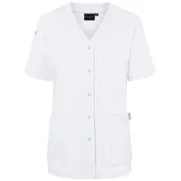 Karlowsky KS 63 PASSION Kurzarm Damenkasack ESSENTIAL aus Recyceltem Plastik, 65% Polyester/35% Baumwolle, Weiß, Größe 40