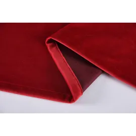 Gardinenbox Vorhang »Milano« Samt Blickdicht Schlaufenband Tunneldurchzug Blackout Bügelband kürzbar Rot 2 Stück HxB 235x135 cm, 20357