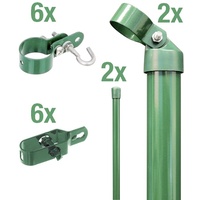 GAH Alberts Alberts Komplettset Zauneck-Set für Maschendrahtzaun 150 cm, zE grün