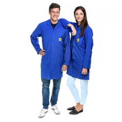 SafeGuard ESD Kittel Pro-Line, dunkelblau, 3/4 Länge DSWL41037 , 1 Unisex Kittel, Größe XL