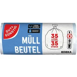 GUT&GÜNSTIG Müllbeutel 35,0 l transparent, 35 St.