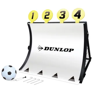 Dunlop Sports Football Goal - 4-in-1 - with Soccer, Pump, Targets and Herrings - 78 x 75 x 58 cm, Fußballtor 4-in-1, schwarz/gelb, 78x58x75