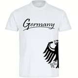 multifanshop Herren T-Shirt - Germany - Adler seitlich - Druck schwarz - Männer