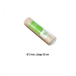 Mank Spieße aus Bambus, Ø 3 mm / 20 cm, 200 Stück - biologisch abbaubar