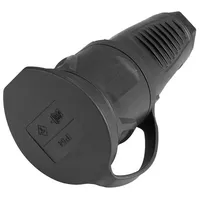 PCE PC ELECTRIC Schutzkontakt Kupplung Gummi sw/bl