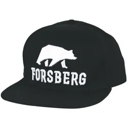 FORSBERG Snapback Cap mit weissem 3D Logo  / schwarz / uni