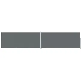 vidaXL Seitenmarkise 220 x 1000 cm Anthrazit Polyester