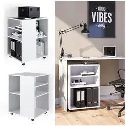 Vicco Rollcontainer für Schreibtisch Bürocontainer Büroschrank Aktenschrank