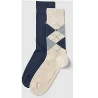 Socken in meliertem Design im 2er-Pack, Ecru Melange, 47-49