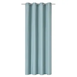 ELBERSDRUCKE Ösenschal Lino Mint Blickdicht 255x140cm 201432 Vorhang für das Wohnzimmer Schlafzimmer Küche Flur Kinderzimmer