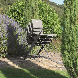 ACAMP Stapelsessel 55 x 57 x 83 cm anthrazit 4 St.