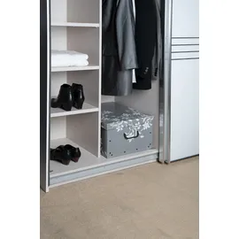 Home4You Aufbewahrungsbox 51 x 37 cm 2-tlg. grau