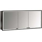 Emco prime Unterputz-Lichtspiegelschrank 949713596 1600x730mm, 3-türig, schwarz/spiegel