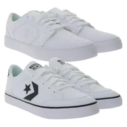 Converse Chuck Taylor Ox Low Top Chucks Retro Sneaker mit Comfort Cushion Sohle Belmont A04946C oder Tobin A01778C in Weiß - 42