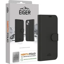 EIGER iPhone 16 Plus Flipcase schwarz