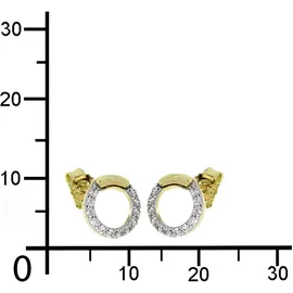 Ostsee-Schmuck Ohrstecker Meva Gelbgold 333 8mm
