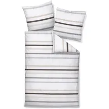 JANINE J. D. 87101 Gestreift Grau 155 x 200 cm + 80 x 80 cm