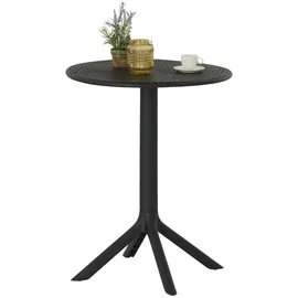 Möbel Kraft Siena Gartentisch Ø 60 x 76 cm Schwarz