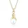 Elli Halskette Infinity Perle mit Kristalle 925 Sterling Silber Gold