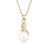 Elli Halskette Infinity Perle mit Kristalle 925 Sterling Silber Gold