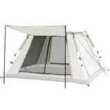 Sleeleece Camping Zelt Automatisches Sofortzelt 2-3 Personen Pop Up Zelt,4 Jahreszeiten Winddicht Campingzelt mit Erweiterbare Veranda für Camping, Garten, Wanderausflug