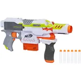 Nerf Modulus Stryfe motorisierter Blaster – Enthält Handgriff, Laufverlängerung, 6-Dart Clip-Magazin, 6 Nerf Elite Darts