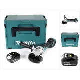 Makita DGA 517 M1J Akku Winkelschleifer 18 V 125 mm Brushless + 1x Akku 4,0 Ah + Makpac - ohne Ladegerät