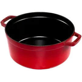 Staub Cocotte 26 cm rund kirschrot