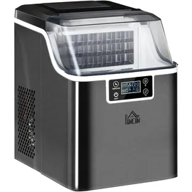 Homcom Eiswürfelmaschine 20kg/24h 2,3L Eiswürfelbereiter mit 3,2 L Wassetank -