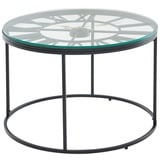 Wohnling Couchtisch Glas Sofatisch Ø 60 cm